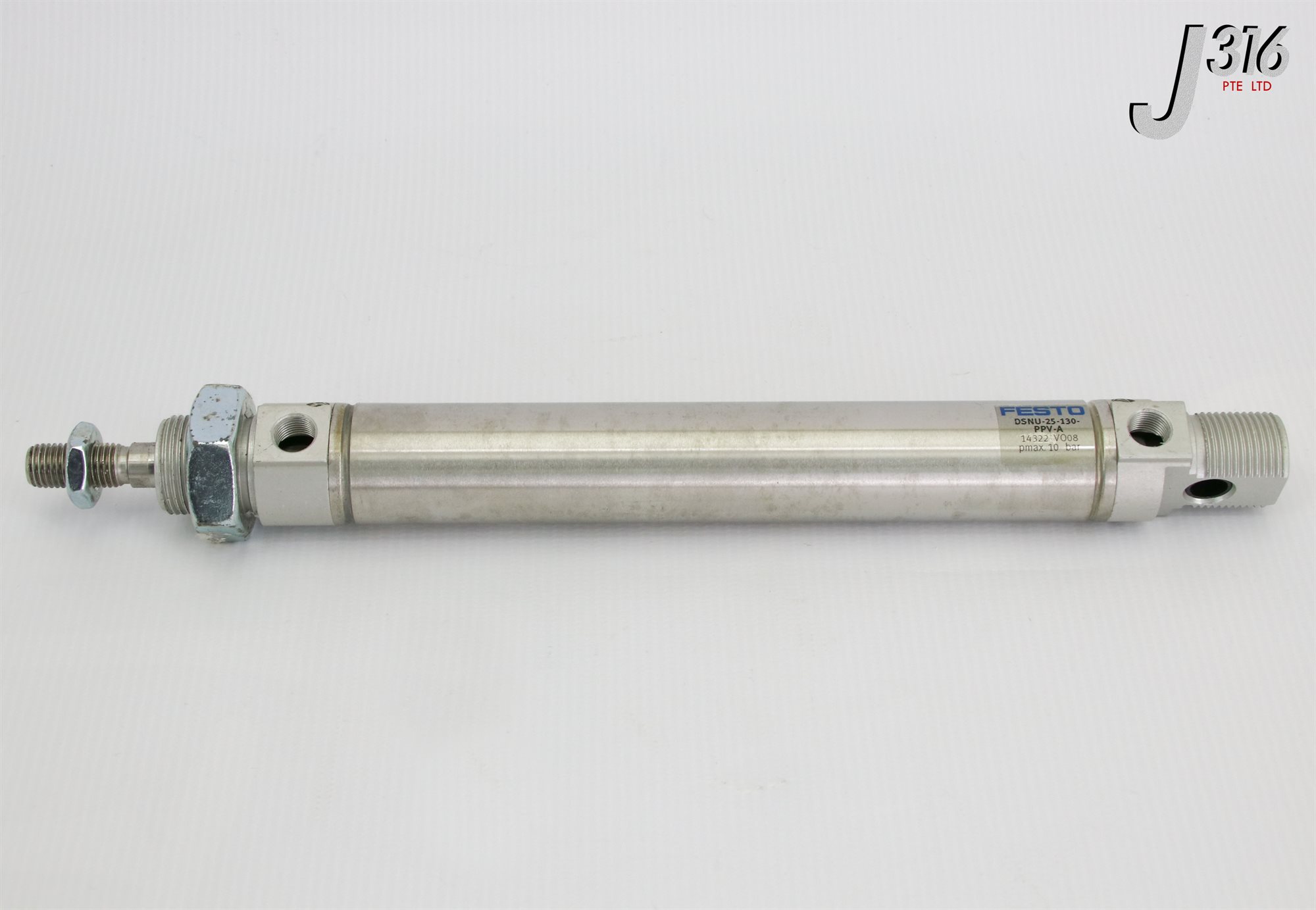 19455 FESTO PNEUMATICH ROUND CYLINDER, 14322, PMAX. 10BAR DSNU-25